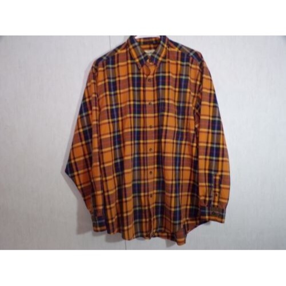 Eddie Bauer Mens Plaid Button Down Shirt Size M Medium Long Sleeve 100% Cotton
